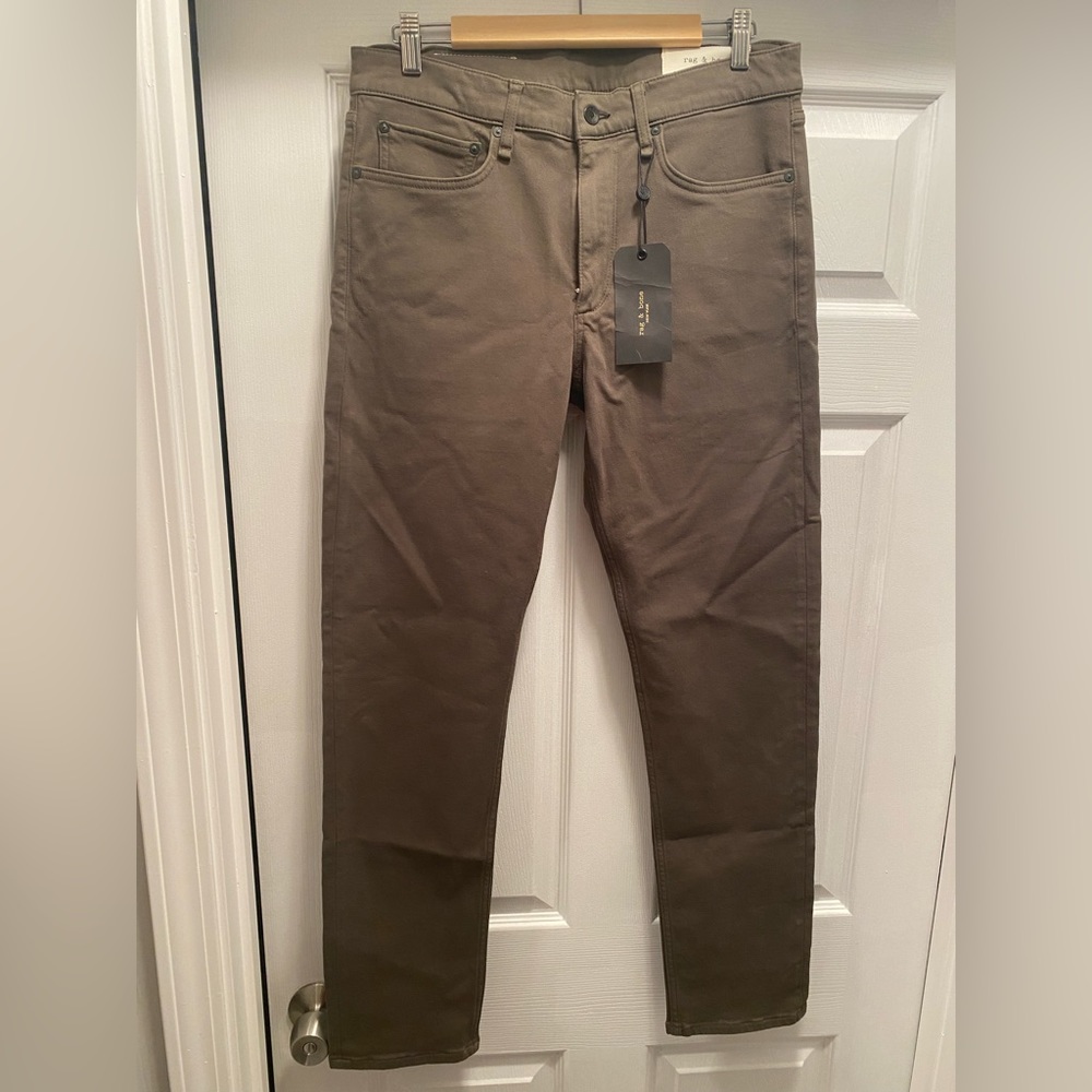 Rag & Bone Mens green chino